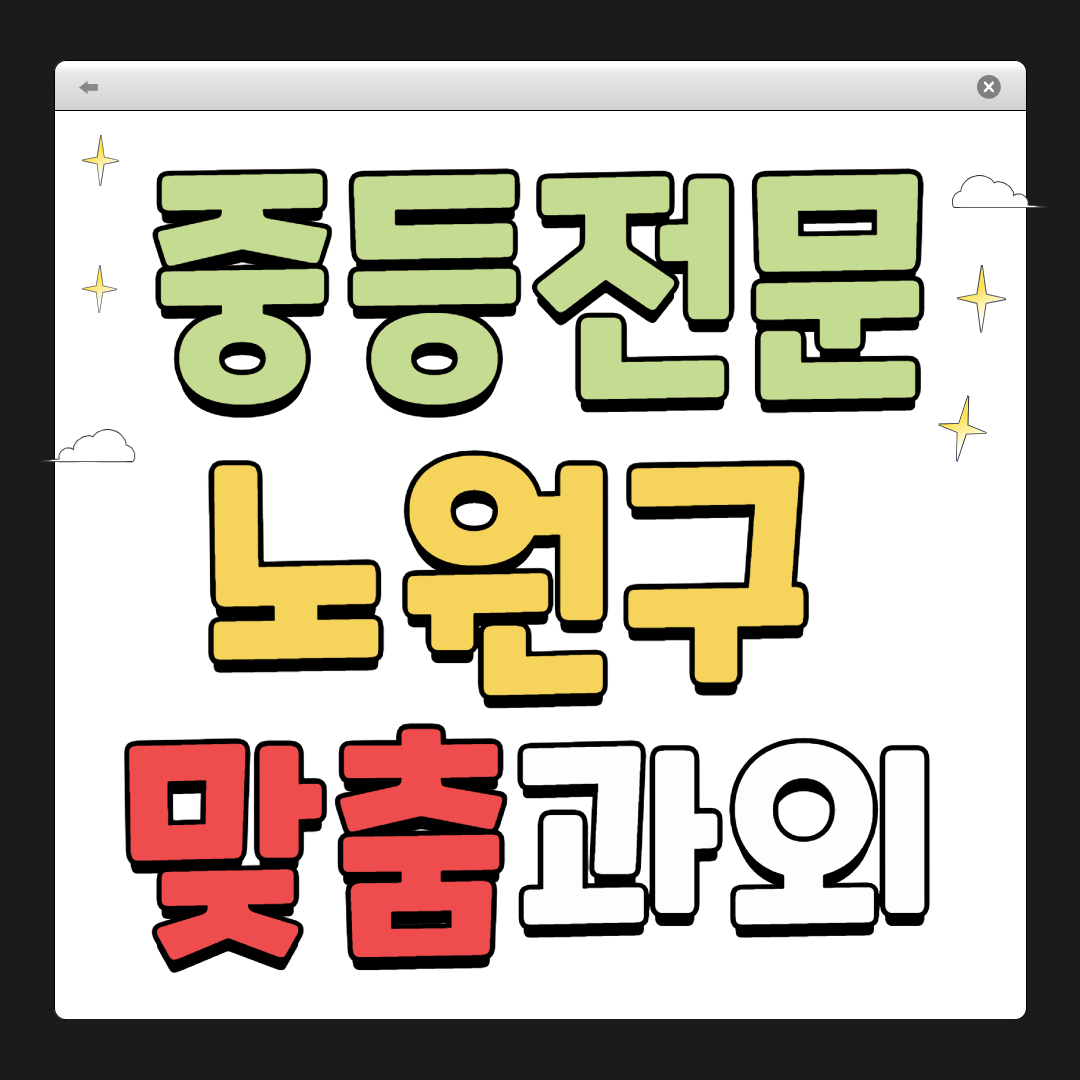 노원구 중학생 1:1 맞춤 과외