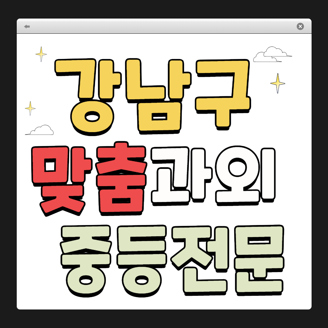 강남구 1:1 맞춤 과외