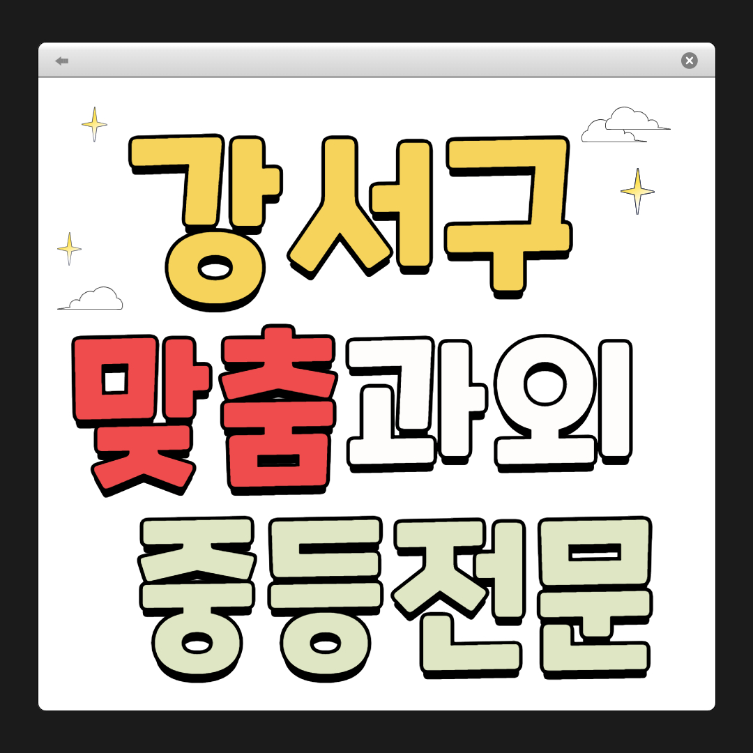 강서구 1:1 맞춤 과외
