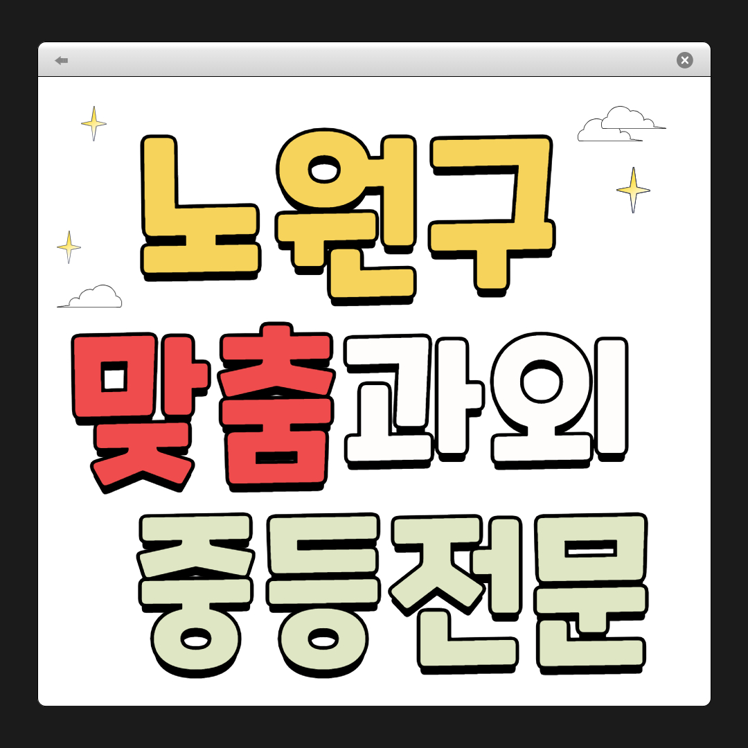 노원구 1:1 맞춤 과외