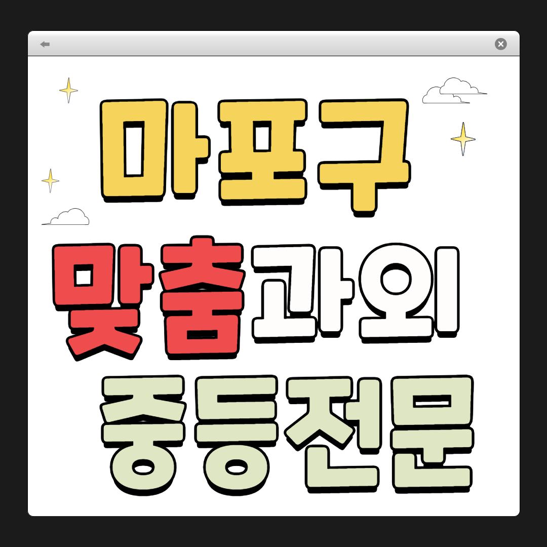 마포구 1:1 맞춤 과외