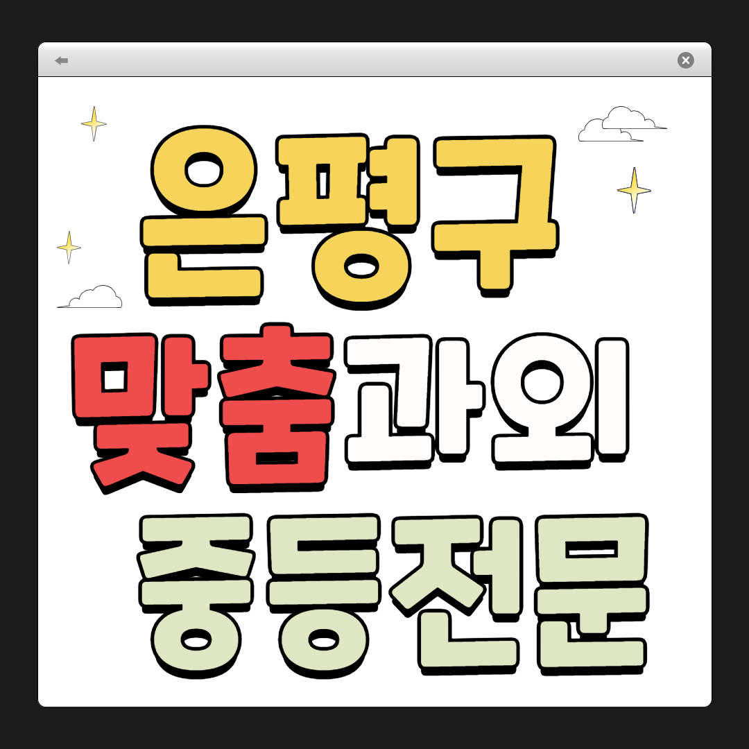 은평구 1:1 맞춤 과외