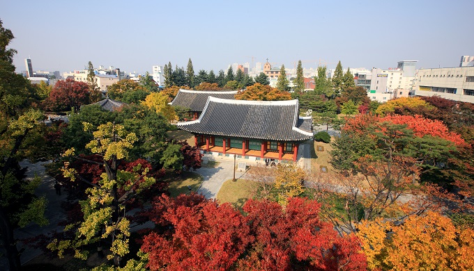 가을 단풍 속 경상감영공원 선화당 — 대구 중구 검정고시 과외