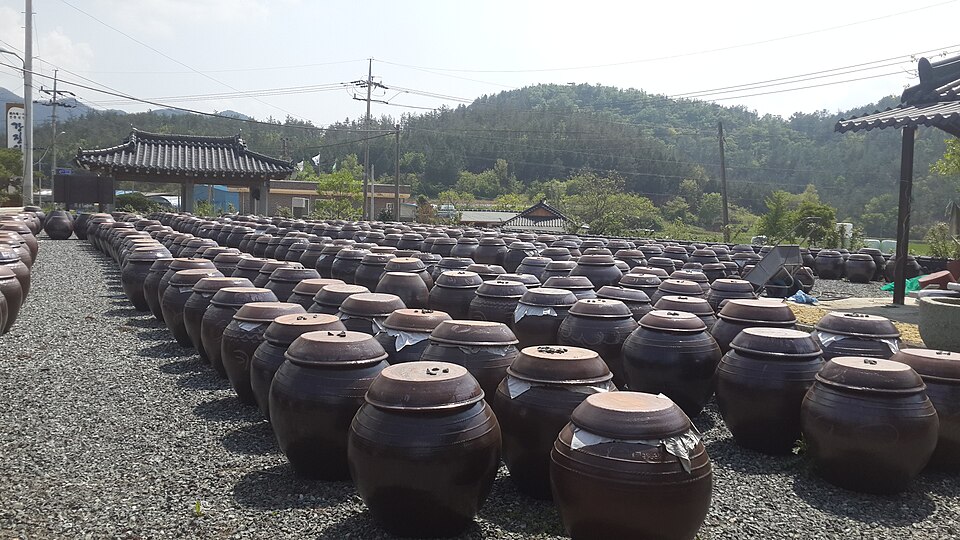 강진의 산자락 아래 줄지어 놓인 장독들 — 강진 검정고시 과외