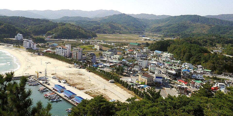 강원 양양군 인구해변 일대 전경 — 양양 검정고시 과외